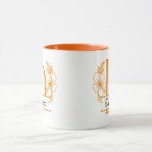 Personalisierter Blumenmonogramm-Buchstabe D Beche Tasse (Zentrum)