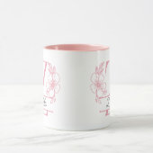 Personalisierter Blumenmonogramm-Buchstabe Z Beche Tasse (Zentrum)