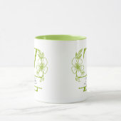 Personalisierter Blumenmonogramm-Buchstabe Z Beche Tasse (Zentrum)