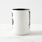 Personalisierter Blumenmonogramm-Kaffeebecher als  Tasse (Zentrum)