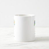 Personalisierter Blumenmonogramm-Tasse Geschenk fü Kaffeetasse (Mittel)