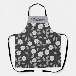 Personalisierter Blumenmuster-Individuelle Name au Schürze