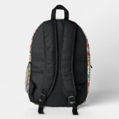 Personalisierter Blumenname Bedruckter Rucksack (Rückseite)