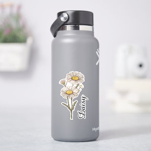 Personalisierter Blumenname, individuelle Botanik Aufkleber