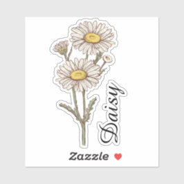 Personalisierter Blumenname, individuelle Botanik  Aufkleber