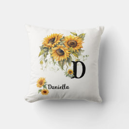 Personalisierter Blumenname Kissen