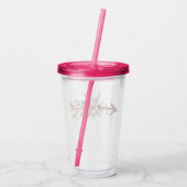Personalisierter Blumenpfeil Acryltrinkbecher (Rückseite)