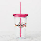 Personalisierter Blumenpfeil Acryltrinkbecher (Vorderseite)