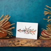 Personalisierter Blumenpfeil Fotoplatte (Seite)