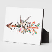 Personalisierter Blumenpfeil Fotoplatte (Seite)