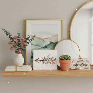 Personalisierter Blumenpfeil Fotoplatte