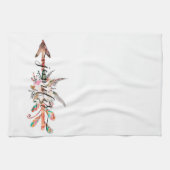 Personalisierter Blumenpfeil Geschirrtuch (Horizontal)
