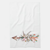 Personalisierter Blumenpfeil Geschirrtuch (Vertikal)