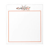 Personalisierter Blumenpfeil Notizblock (Vorderseite)
