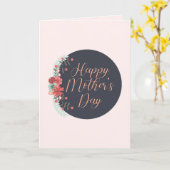 Personalisierter Blumenrahmen Happy Mothers Day Karte (Gelbe Blume)