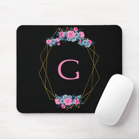 Personalisierter Blumenrahmen Mousepad (Mit Mouse)
