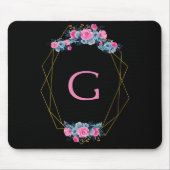 Personalisierter Blumenrahmen Mousepad (Vorne)