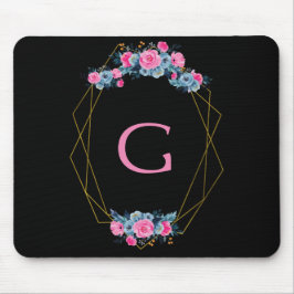 Personalisierter Blumenrahmen Mousepad