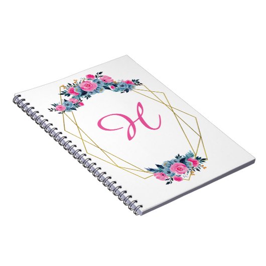 Personalisierter Blumenrahmen Notizblock (Rechte Seite)