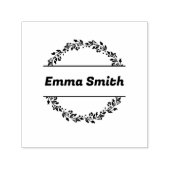 Personalisierter Blumenrahmen Permastempel (Design)