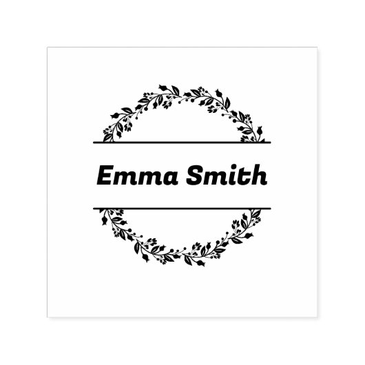 Personalisierter Blumenrahmen Permastempel (Design)