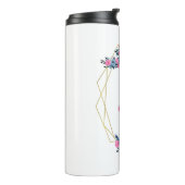 Personalisierter Blumenrahmen Thermosbecher (Nach links gedreht)