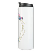 Personalisierter Blumenrahmen Thermosbecher (Nach rechts gedreht)