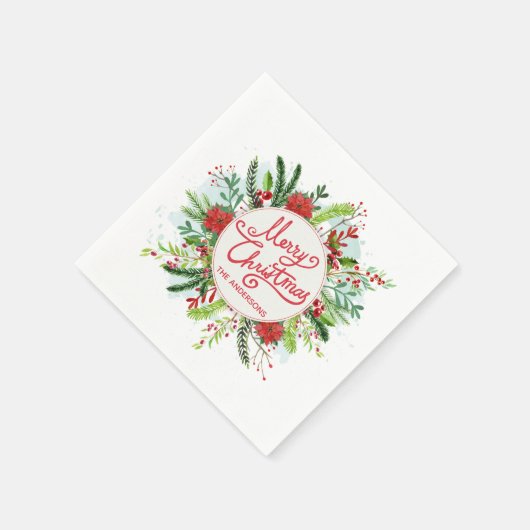 Personalisierter Blumenregen | Serviette (Ecke)