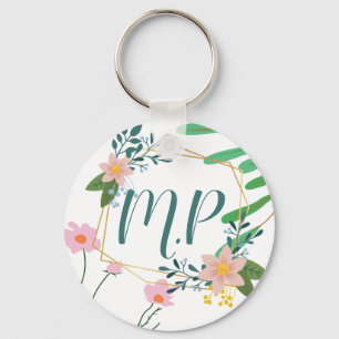 Personalisierter Blumenschlüssel Schlüsselanhänger
