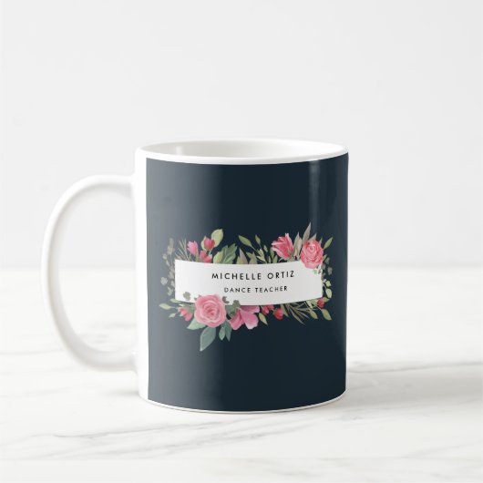 Personalisierter Blumenschüler Kaffeetasse (Links)