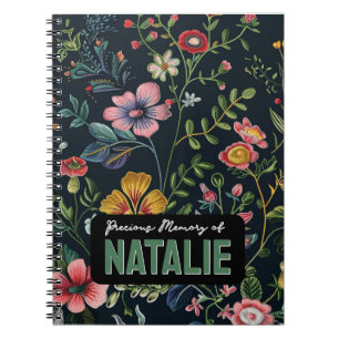 Personalisierter Blumenspeicher Notizblock