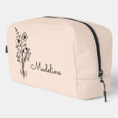 Personalisierter Blumensteg Waschbeutel (Rechte Ecke)