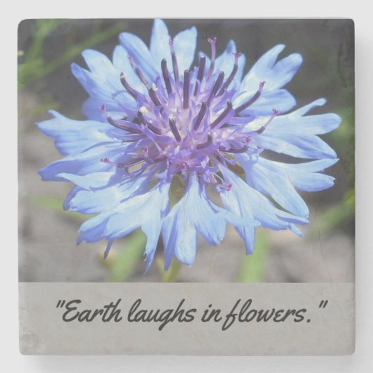 Personalisierter BlumensteinUntersetzer Steinuntersetzer (Vorderseite)