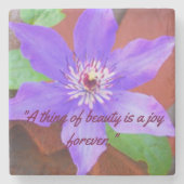 Personalisierter BlumensteinUntersetzer Steinuntersetzer (Vorderseite)