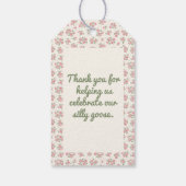 Personalisierter Blumenstrauß Albern Gänse Tag Geschenkanhänger (Rückseite)