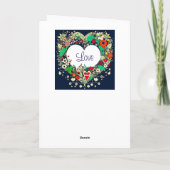 Personalisierter Blumenstrauß Karte (Rückseite)