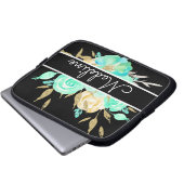Personalisierter Blumenstrauß Laptopschutzhülle (Vorne Knopf)