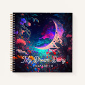 Personalisierter Blumenstrauß Moon Traumkalender Notizblock (Vorderseite)