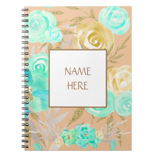Personalisierter Blumenstrauß Notizblock (Vorderseite)