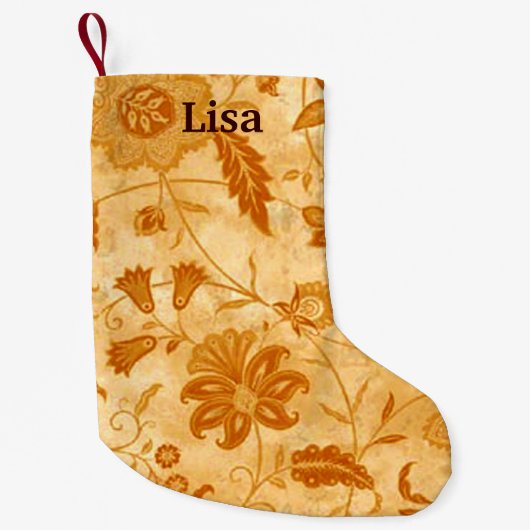 Personalisierter Blumenweihnachtsfest Strumpf Kleiner Weihnachtsstrumpf (Vorderseite)