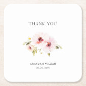 Personalisierter Blumenzettel Untersetzer Gefallen (Vorderseite)