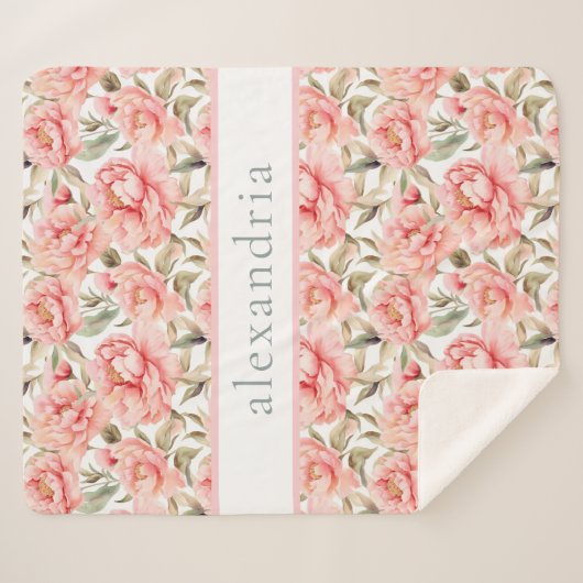 Personalisierter Blush-Netzhautdach Sherpadecke (Vorderseite (Horizontal))