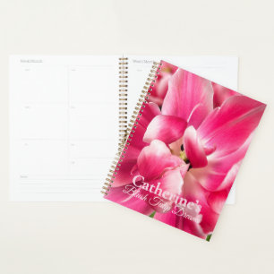 Personalisierter Blush Tulip Dreams Planer Rosa