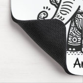 Personalisierter Blütenelephant Mousepad (Ecke)