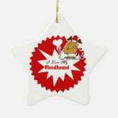 Personalisierter Bluthund Keepake Ornament (Vorne)