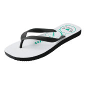 Personalisierter Boden (Aqua) Badesandalen (Schrägansicht)