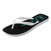 Personalisierter Boden (blau) Badesandalen (Schrägansicht)