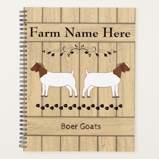 Personalisierter Boer Goat Farm Plane Planer (Vorderseite)