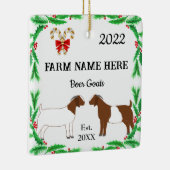 Personalisierter Boer Goat Farm Weihnachten #2 Keramikornament (Rechts)