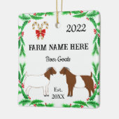Personalisierter Boer Goat Farm Weihnachten #2 Keramikornament (Links)